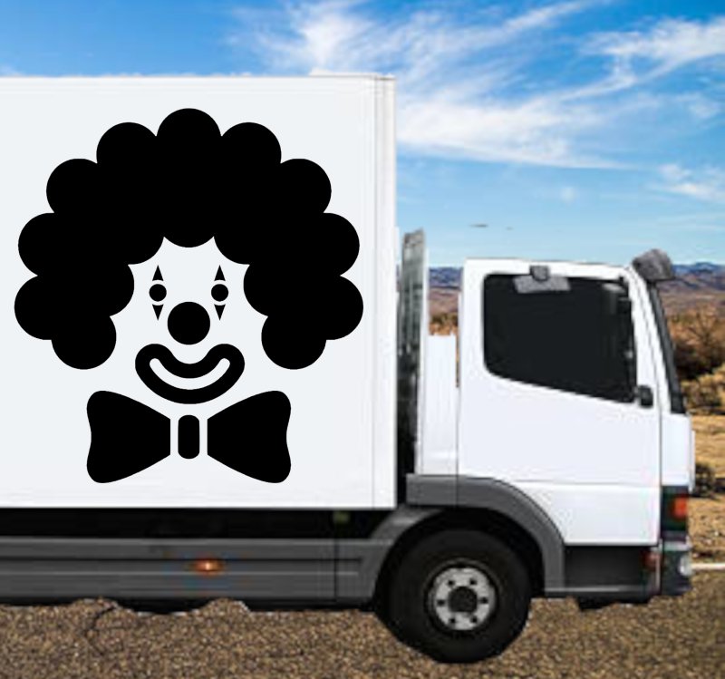 Preview: 46373 Clown-Karneval LKW Seite Mein-Motiv-de